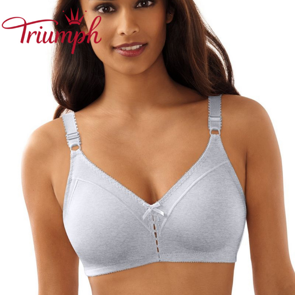 Triumph - 3 szt. (75A-110F) 💝Wygodny, bawełniany biustonosz na co dzień