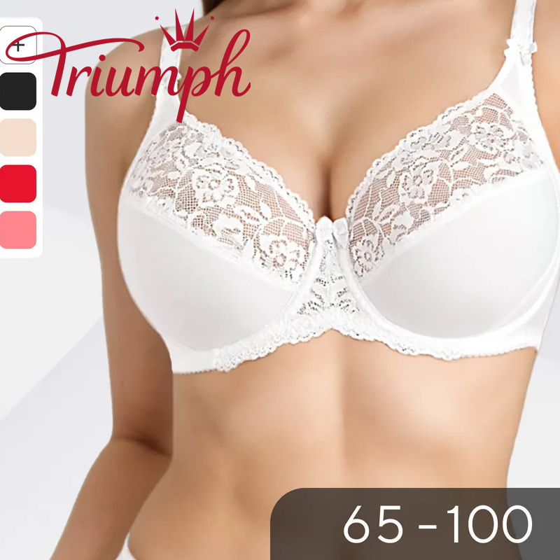 💖Triumph® 4-pak ✨Biustonosz koronkowy z fiszbinami bez pianki