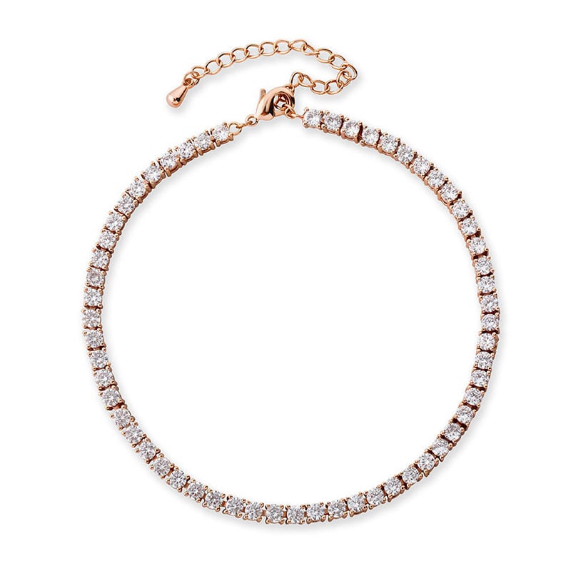 💥"Swarovski Naszyjnik tenisowy"Crystal" + Swarovski darmowa bransoletka