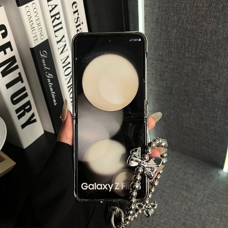 Mirror Finish Phone Case with Elegant Bracelet