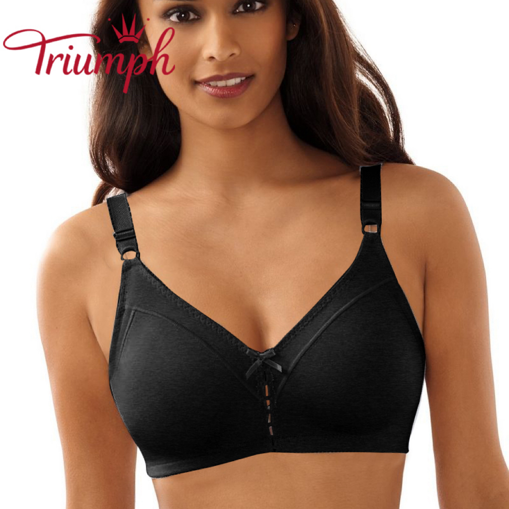 Triumph - 3 szt. (75A-110F) 💝Wygodny, bawełniany biustonosz na co dzień