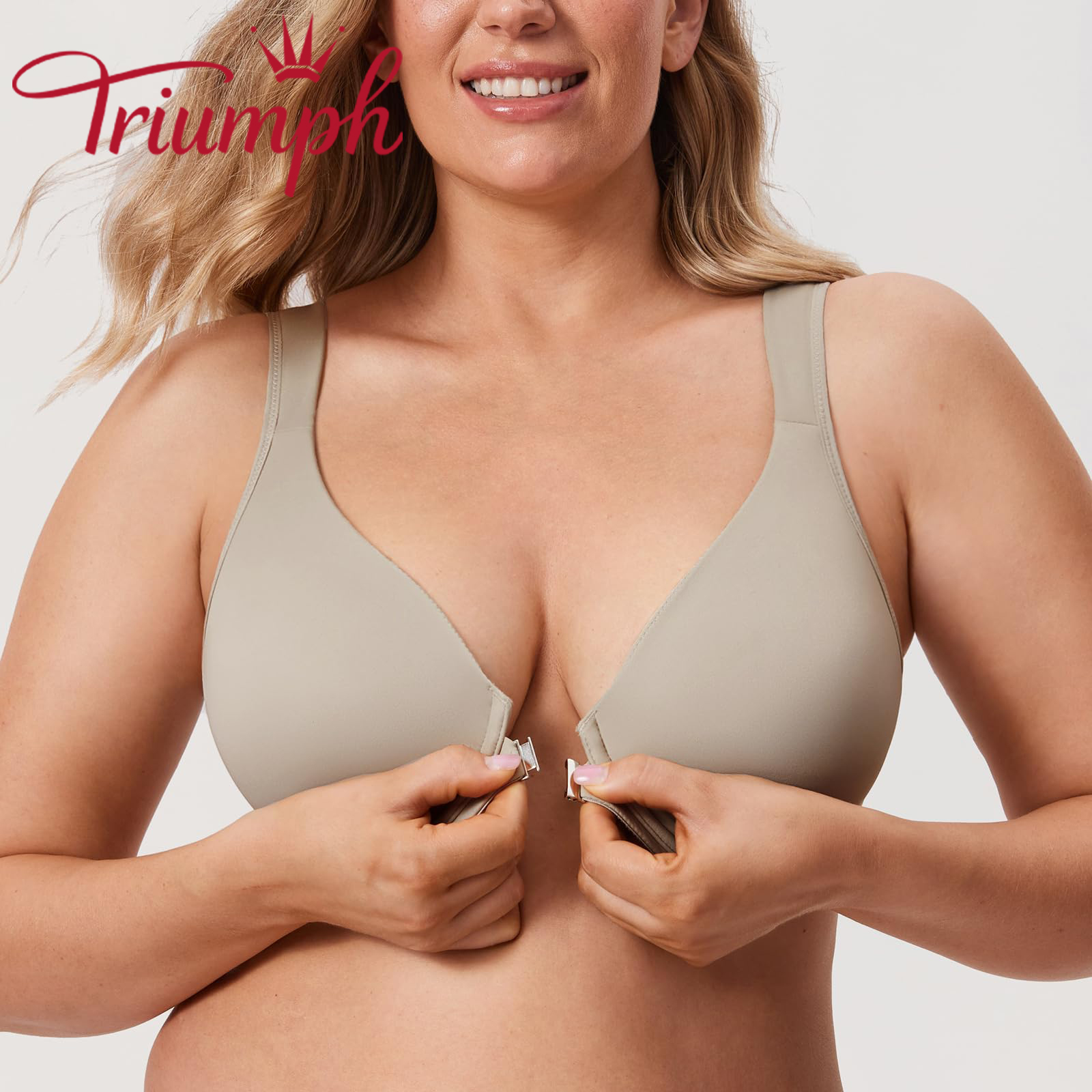 Triumph®👑3 Temptations✨✨70% jakości💝Biustonosz zapinany z przodu, zapewniający pełne pokrycie [75A-120F]