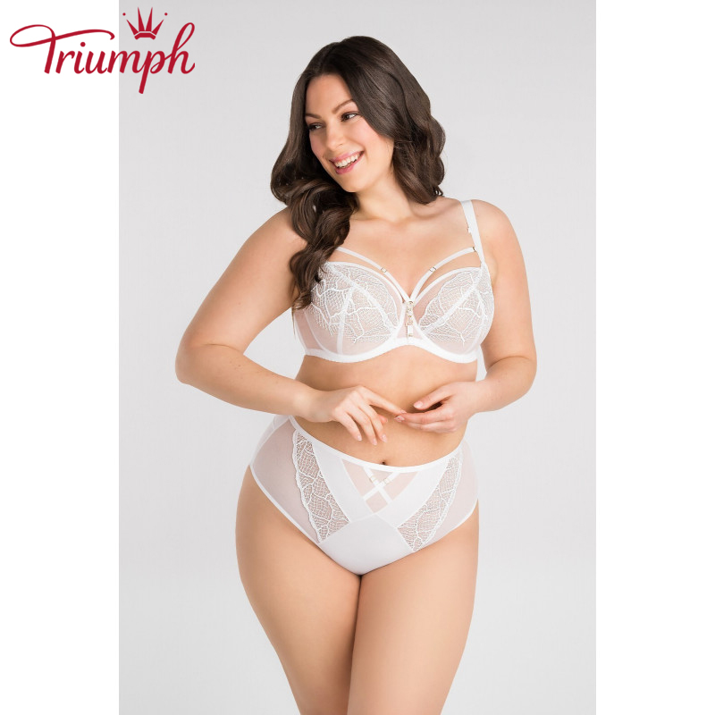 Triumph - (3 szt.) Odpinany miękki haftowany biustonosz