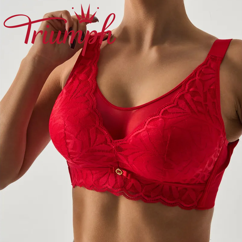 Triumph - (3 sztuki) ——Biustonosz koronkowy bez fiszbin