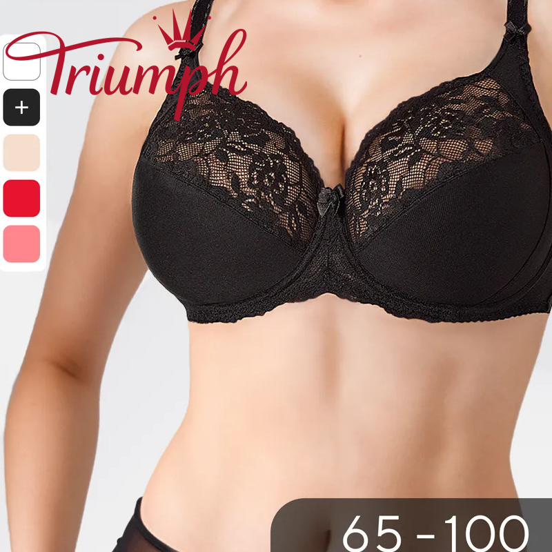 💖Triumph® 4-pak ✨Biustonosz koronkowy z fiszbinami bez pianki