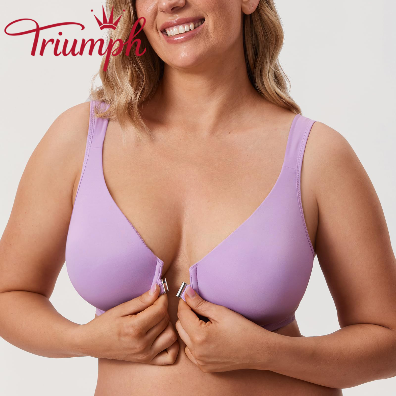 Triumph®👑3 Temptations✨✨70% jakości💝Biustonosz zapinany z przodu, zapewniający pełne pokrycie [75A-120F]
