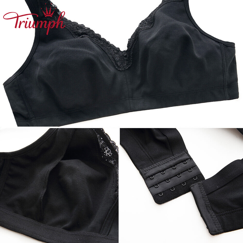 TRIUMPH - 3 DB. 💥Női pamut nagyméretű melltartó