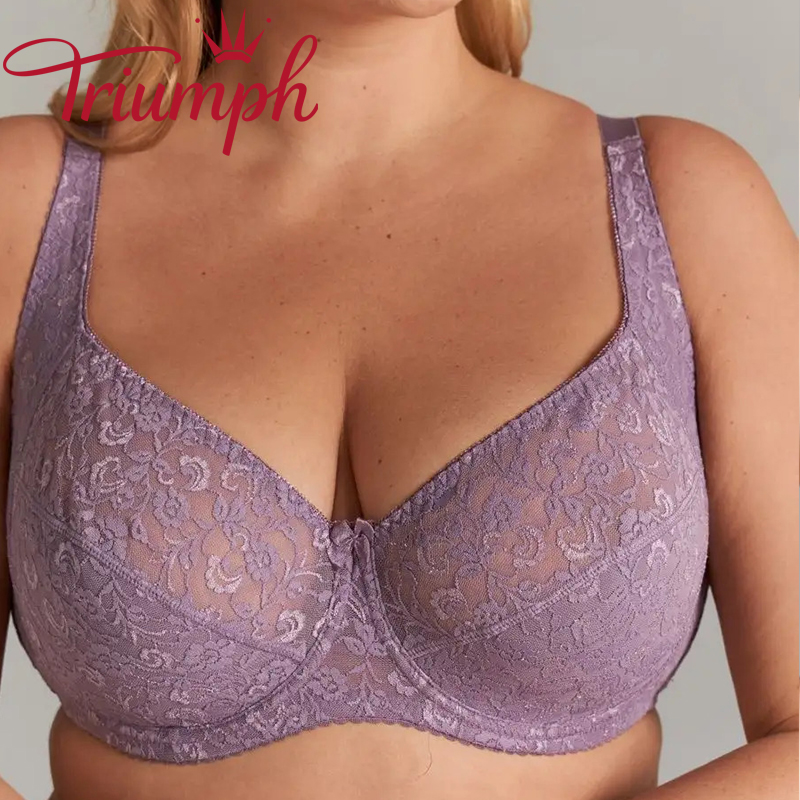 💖Triumph® 4 sztuki ✨Biustonosz koronkowy duże rozmiary✨
