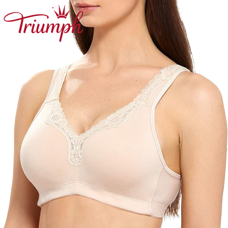TRIUMPH - 3 DB. 💥Női pamut nagyméretű melltartó