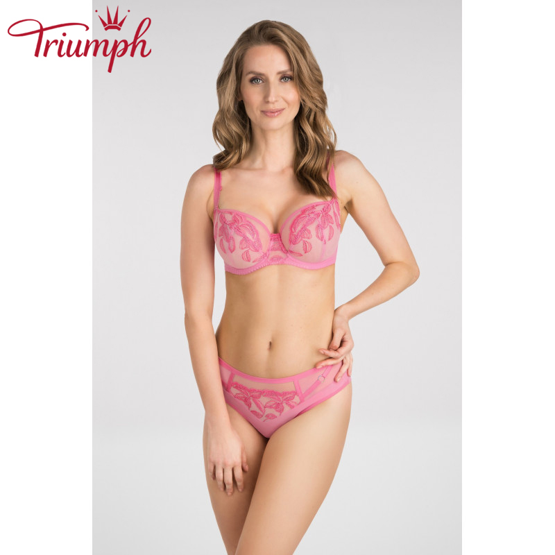 Triumph - (3 szt.) Odpinany miękki haftowany biustonosz