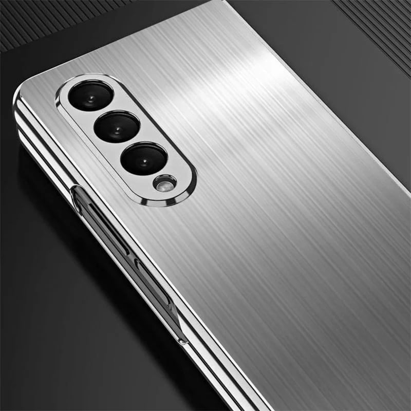Do etui na telefon komórkowy Samsung Fold 3/4/5 szczotkowany metalowy pokrowiec ochronny anty-upadkowy