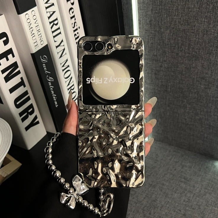 Mirror Finish Phone Case with Elegant Bracelet
