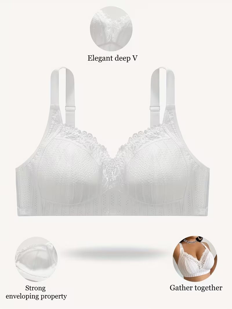 Triumph - 4 τεμάχια(75-120) 🔥Γυναικείο σουτιέν plus size με δαντέλα