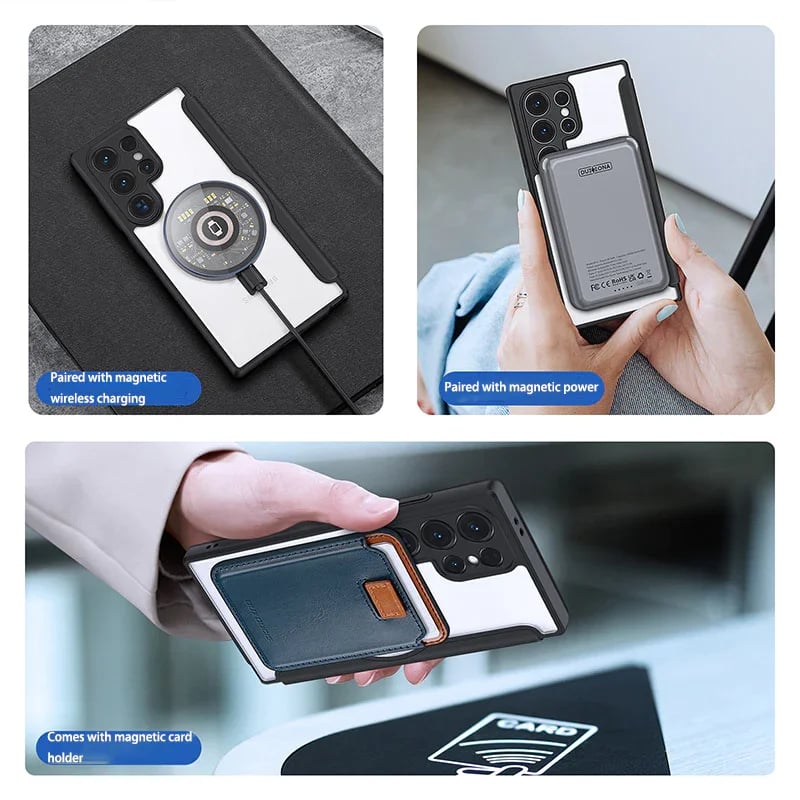 🔥🔥2024 Nowy skórzany magnetyczny stojak etui z klapką na telefon Samsung 23 / 24 Series