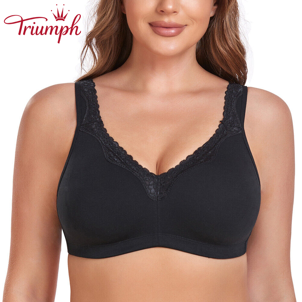 TRIUMPH - 3 DB. 💥Női pamut nagyméretű melltartó