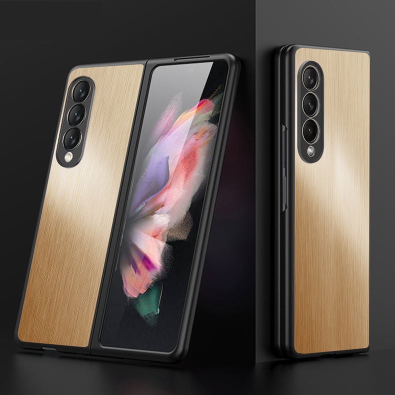 Do etui na telefon komórkowy Samsung Fold 3/4/5 szczotkowany metalowy pokrowiec ochronny anty-upadkowy