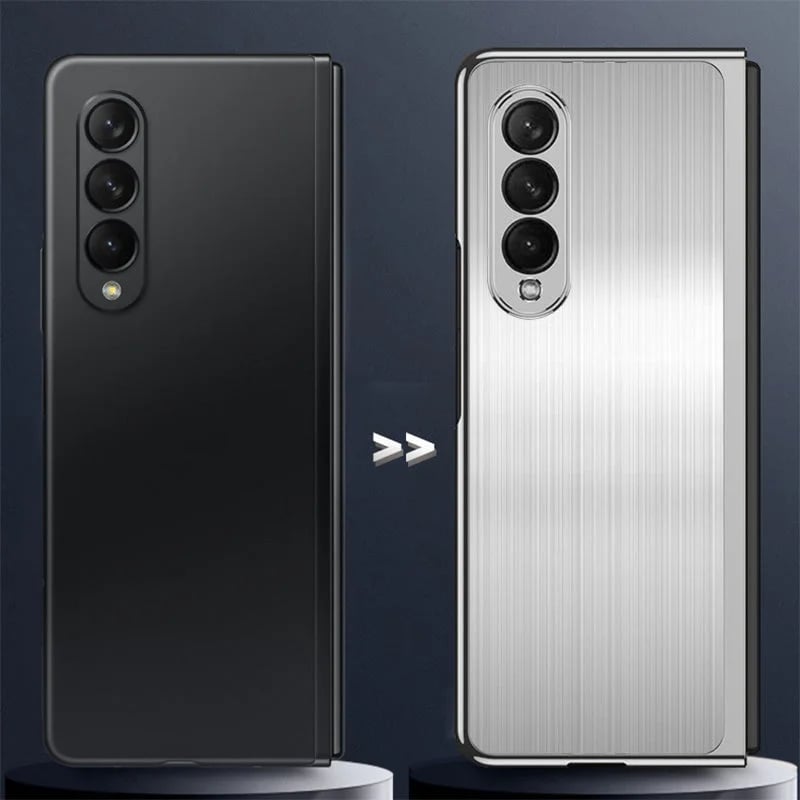 Do etui na telefon komórkowy Samsung Fold 3/4/5 szczotkowany metalowy pokrowiec ochronny anty-upadkowy
