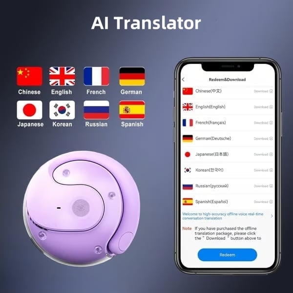 🏆#1 Bestseller ⏰ Ostatni dzień 💎AI Translation Bezprzewodowe słuchawki OWS Bluetooth 5.4 (dla iOS i Androida)