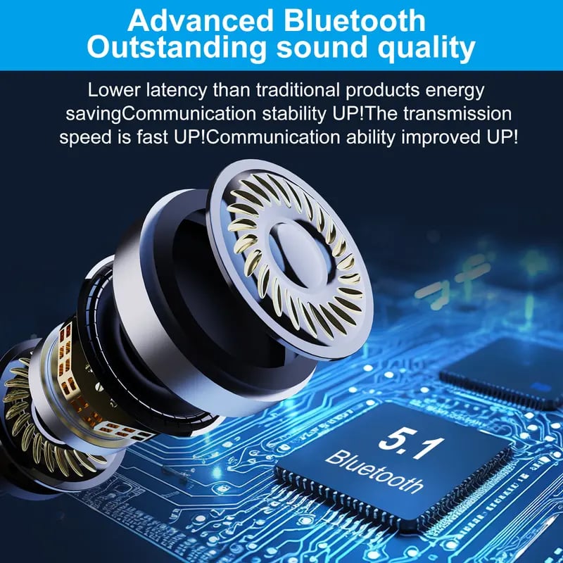 🎁Gorąca promocja - 49% zniżki🔥 Bezprzewodowy zestaw słuchawkowy Bluetooth z mikrofonem i funkcją Open Air Conduction