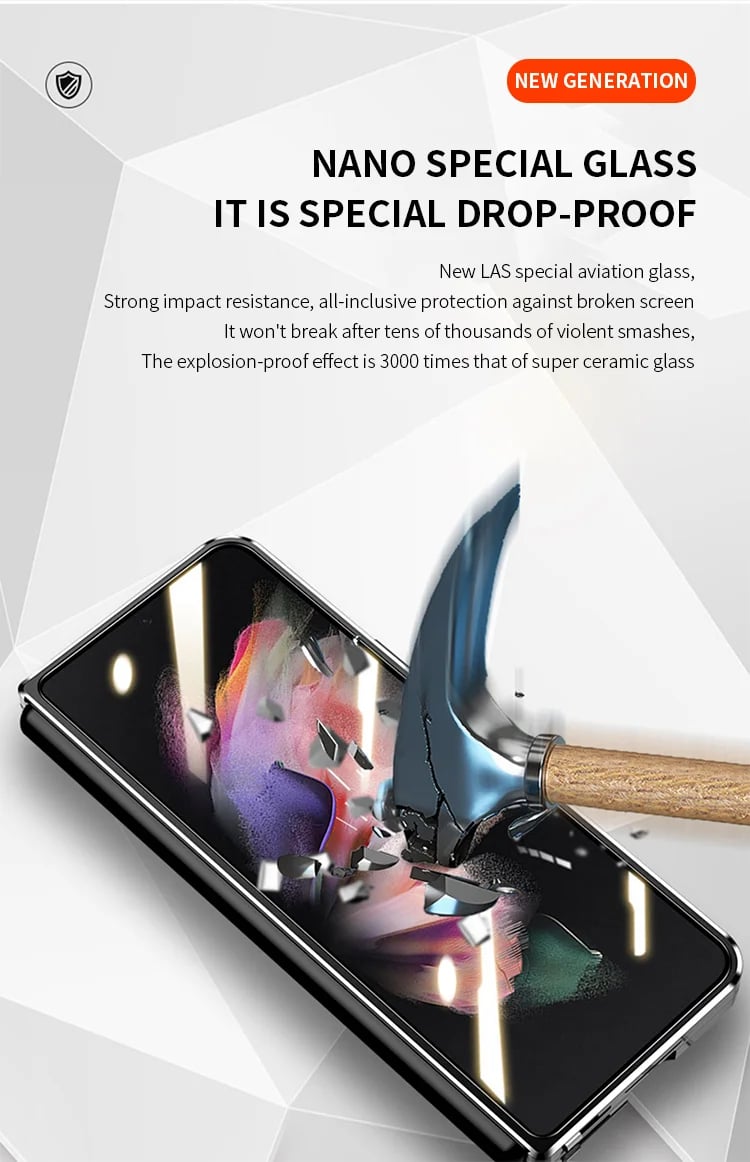 Do etui na telefon komórkowy Samsung Fold 3/4/5 szczotkowany metalowy pokrowiec ochronny anty-upadkowy