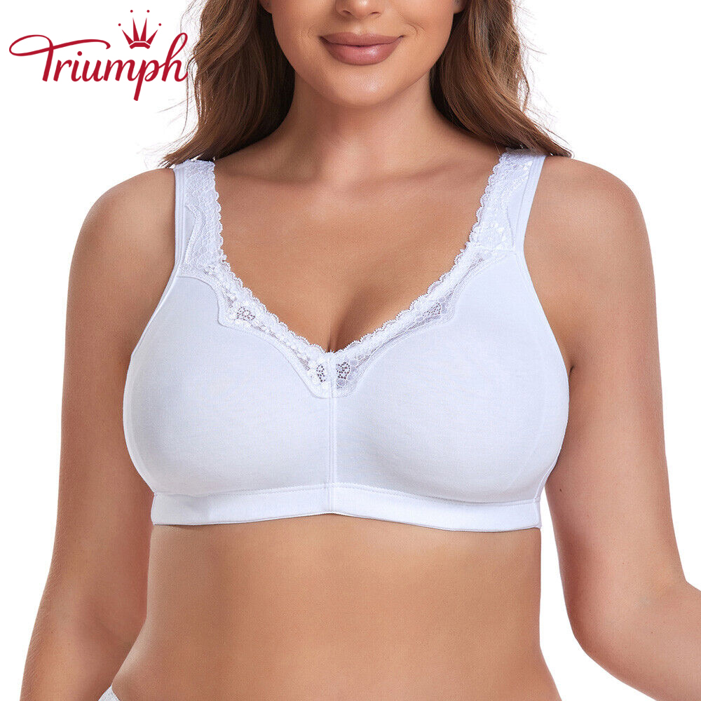 TRIUMPH - 3 DB. 💥Női pamut nagyméretű melltartó