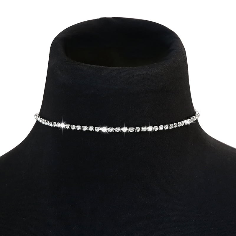 💥"Swarovski Naszyjnik tenisowy"Crystal" + Swarovski darmowa bransoletka