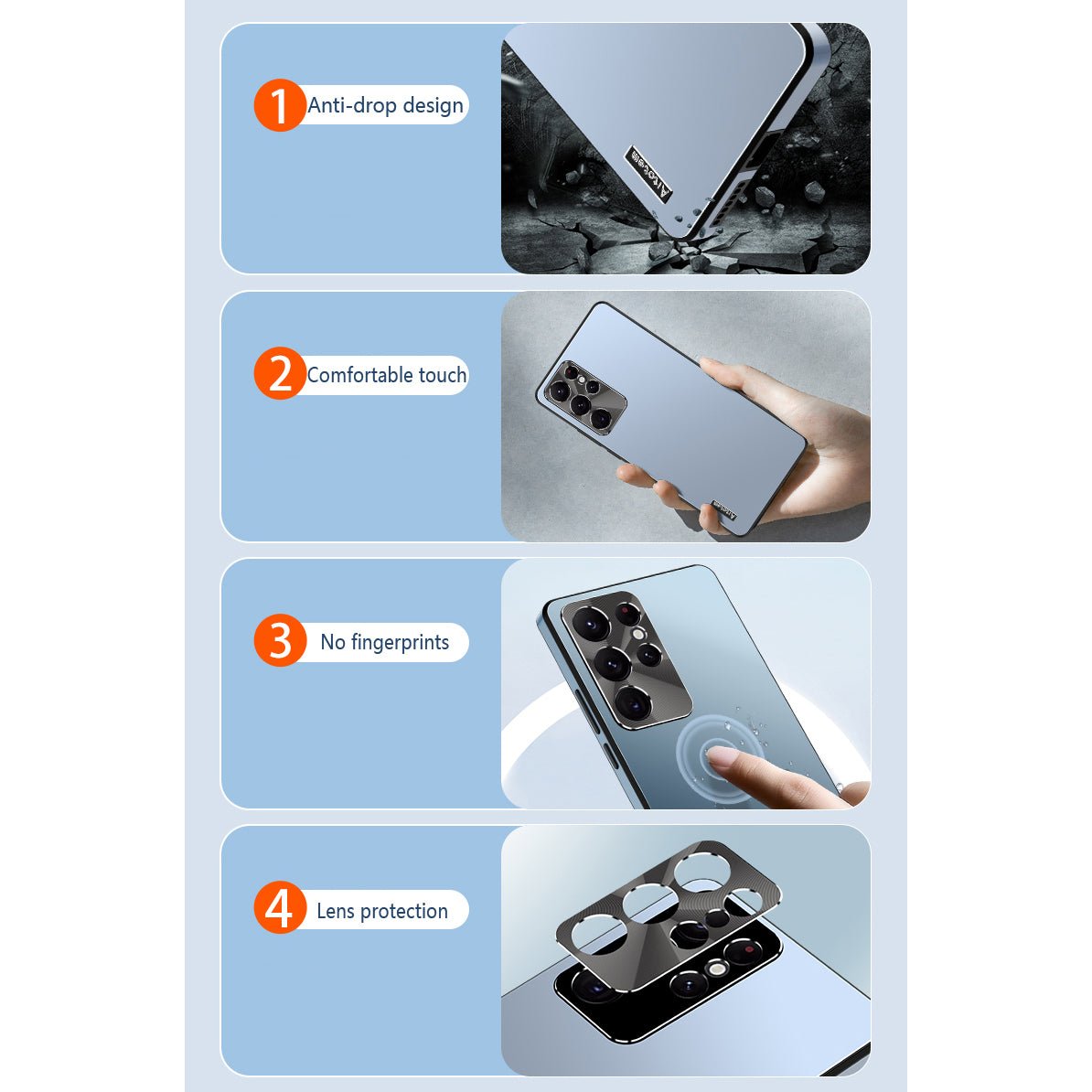 Nowe metalowe etui odporne na wstrząsy do telefonów Samsung serii 23/24