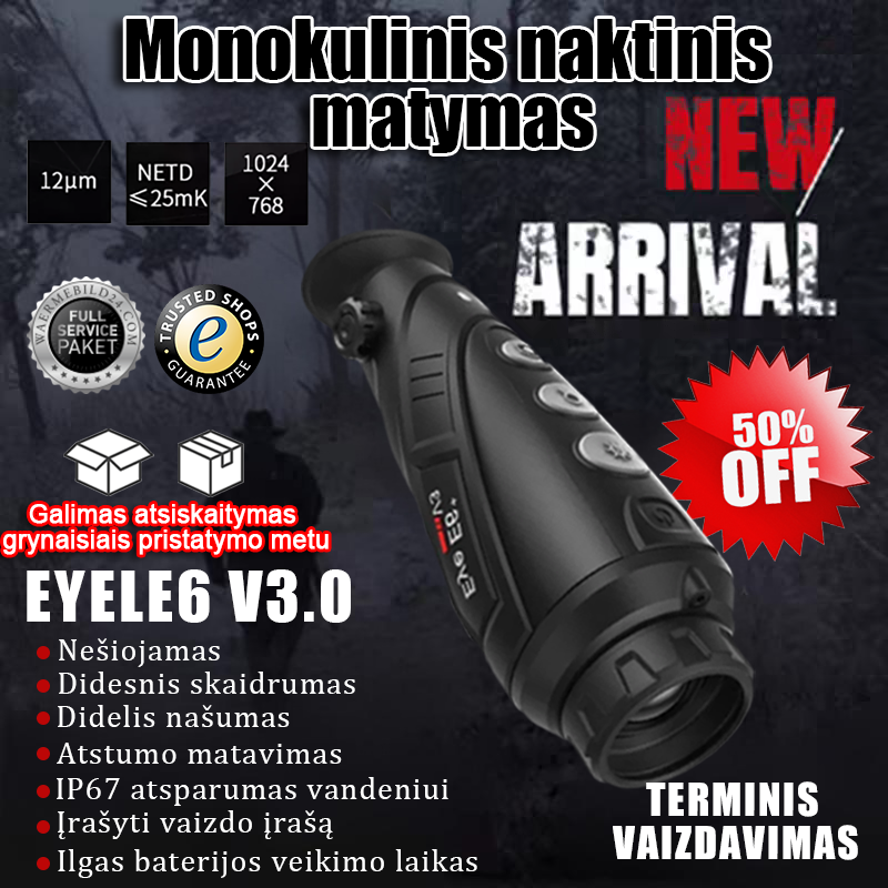 Terminio vaizdo monokulinis