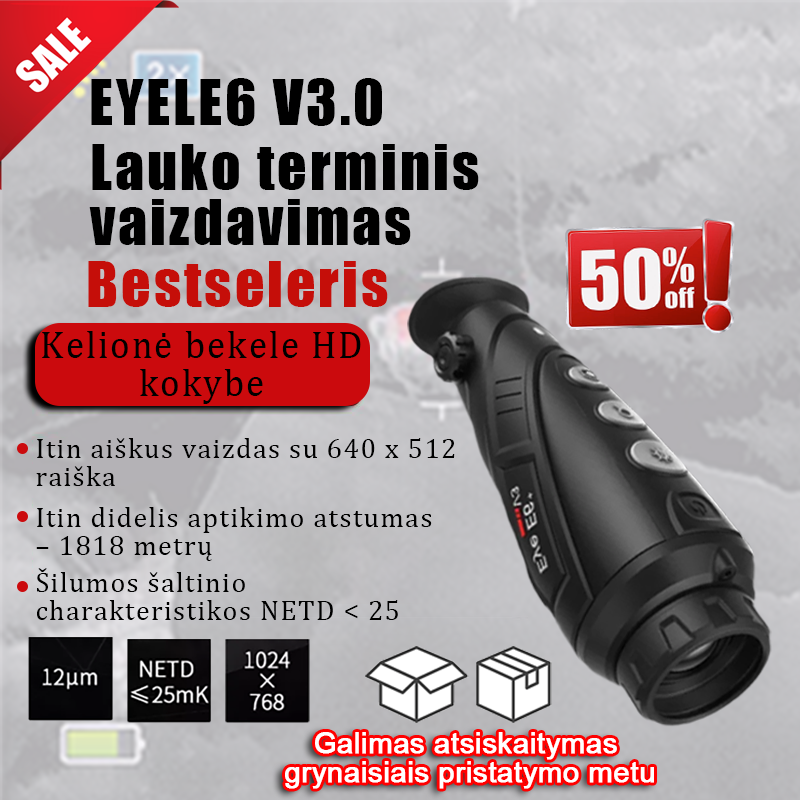 Terminio vaizdo monokulinis