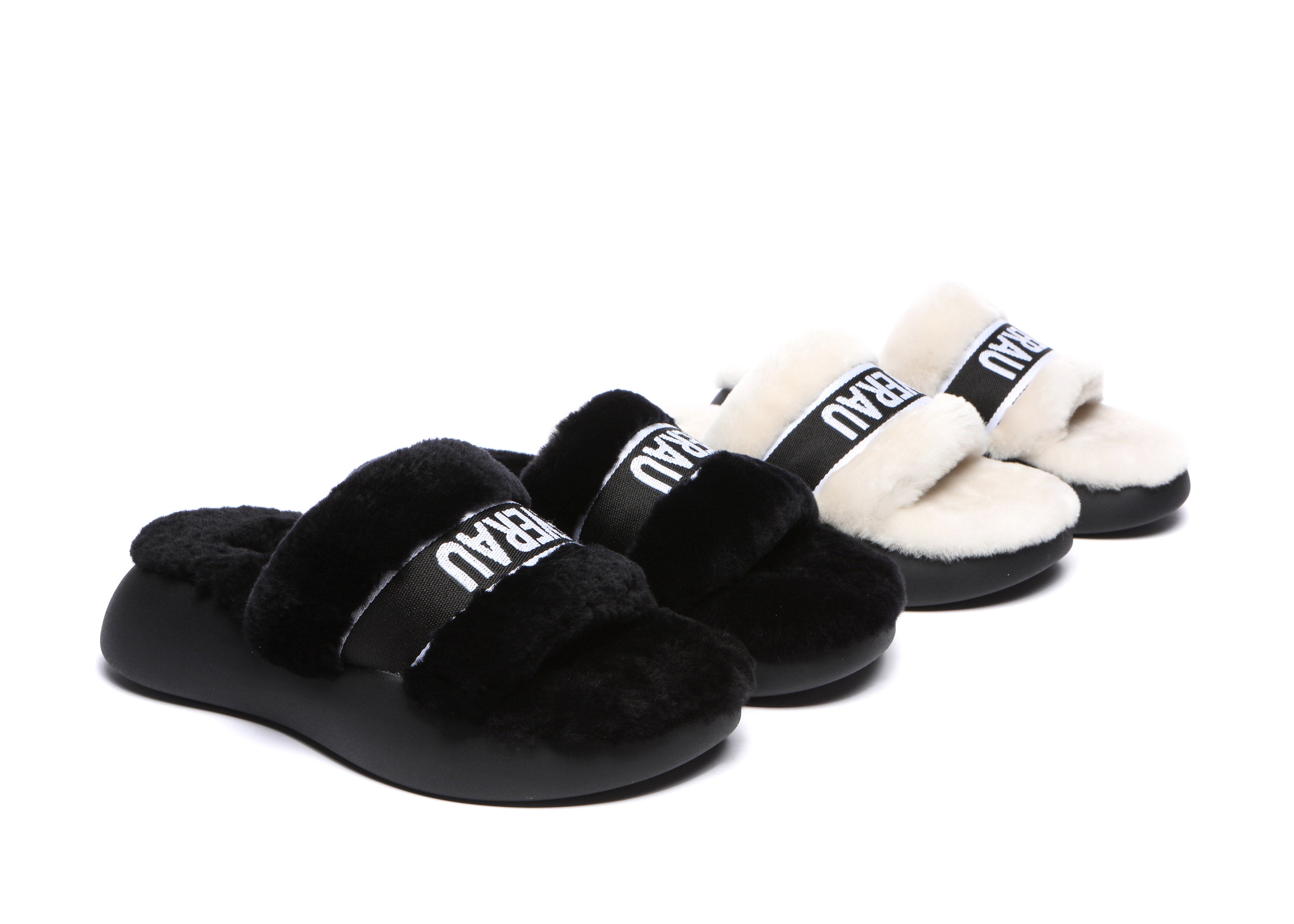 uqdfgg Merino Wool Slides