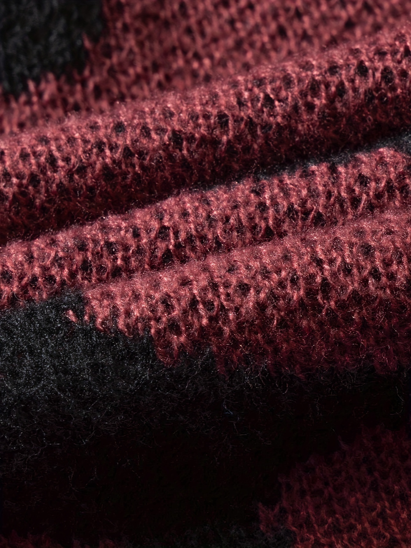 trendy pattern knitted sweater mens casual warm slightly stretch crew neck pullover sweater for men fall winter details 5