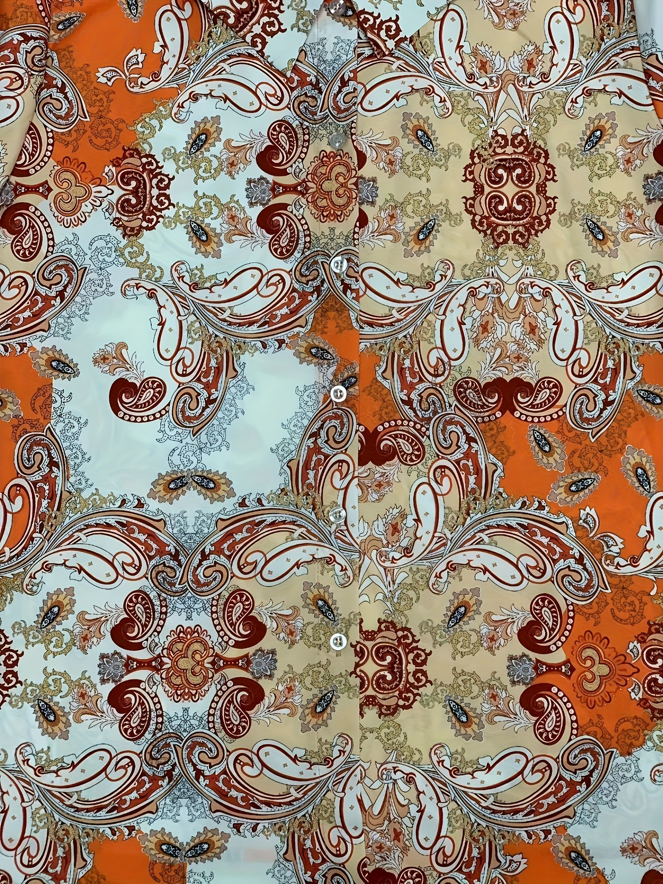 plus size floral print shirt casual long sleeve button front shirt womens plus size clothing details 2