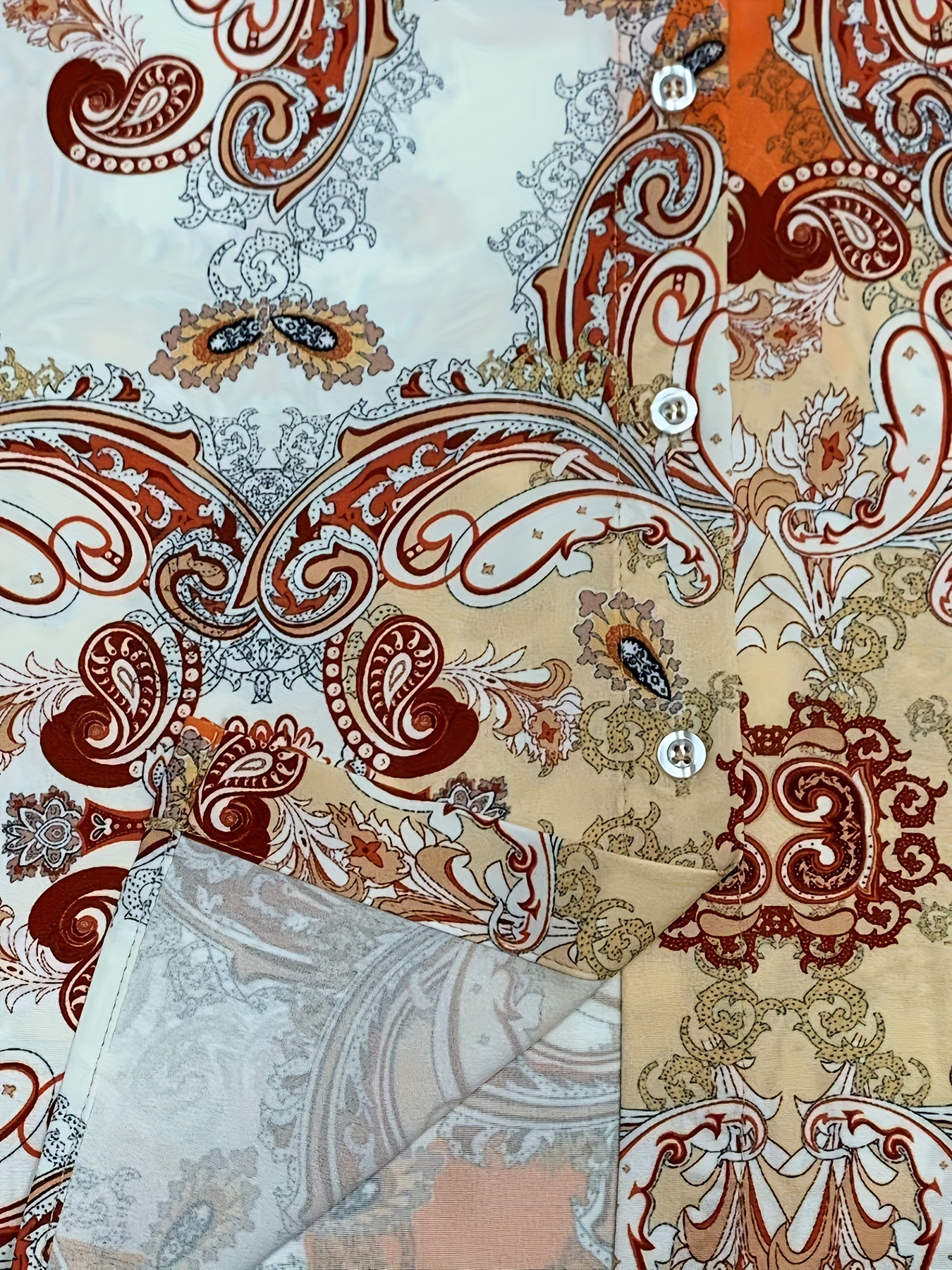 plus size floral print shirt casual long sleeve button front shirt womens plus size clothing details 3