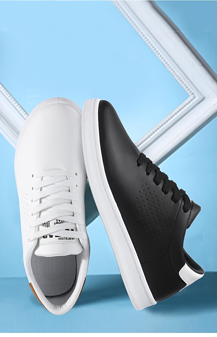 low top skateboard shoes men s trendy solid colour details 1