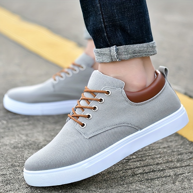 Mens Solid Trendy Skateboard Shoes Non Slip Low Top Comfy For Outdoor Campus Walking Holiday Traveling Business Trip All Seasons Don t Miss These Great Deals Temu details 6