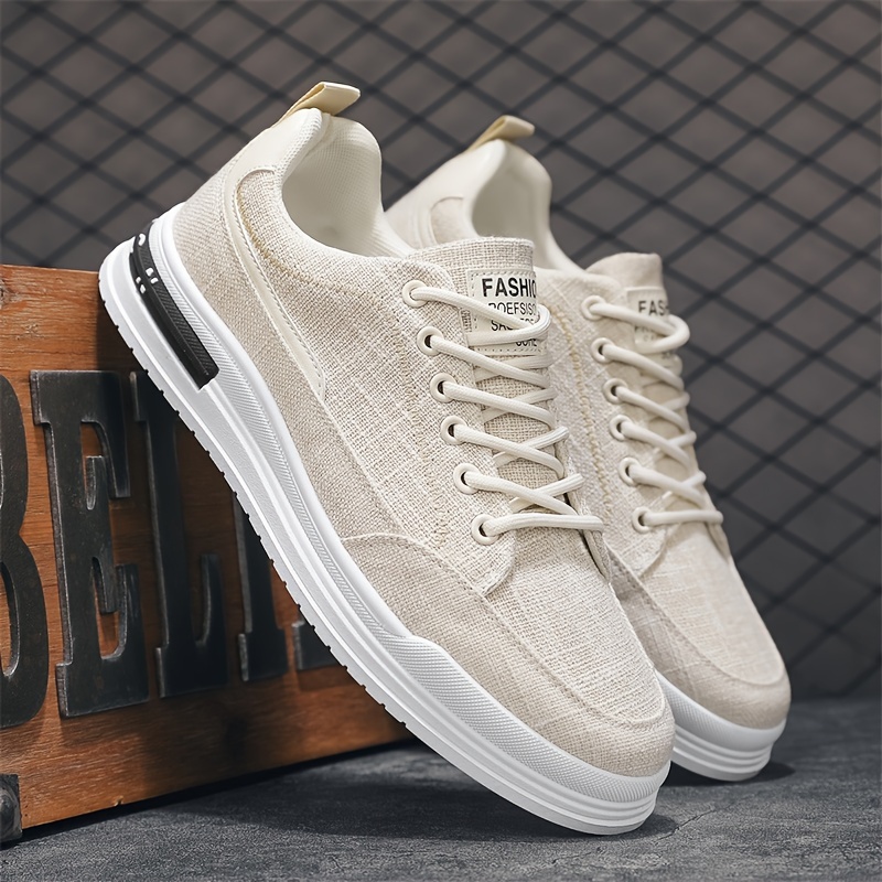 skate shoes men s vintage solid comfy non slip lace casual details 3