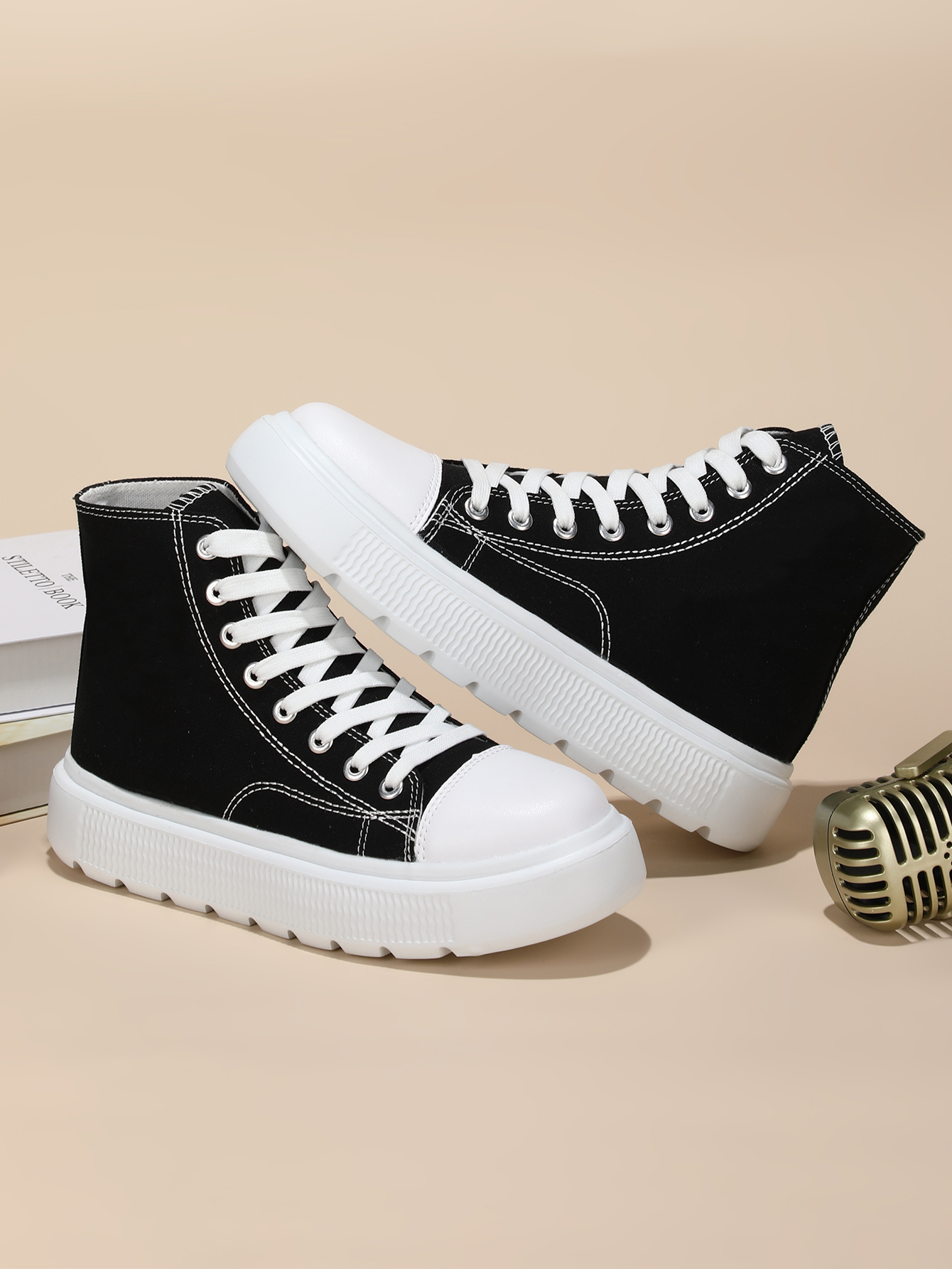 solid color casual shoes women s lace comfy platform soft details 3