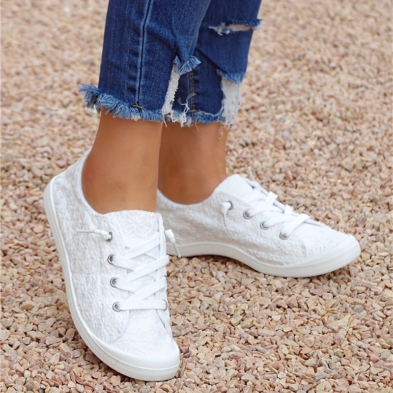 flower pattern canvas shoes women s casual lace outdoor details 2