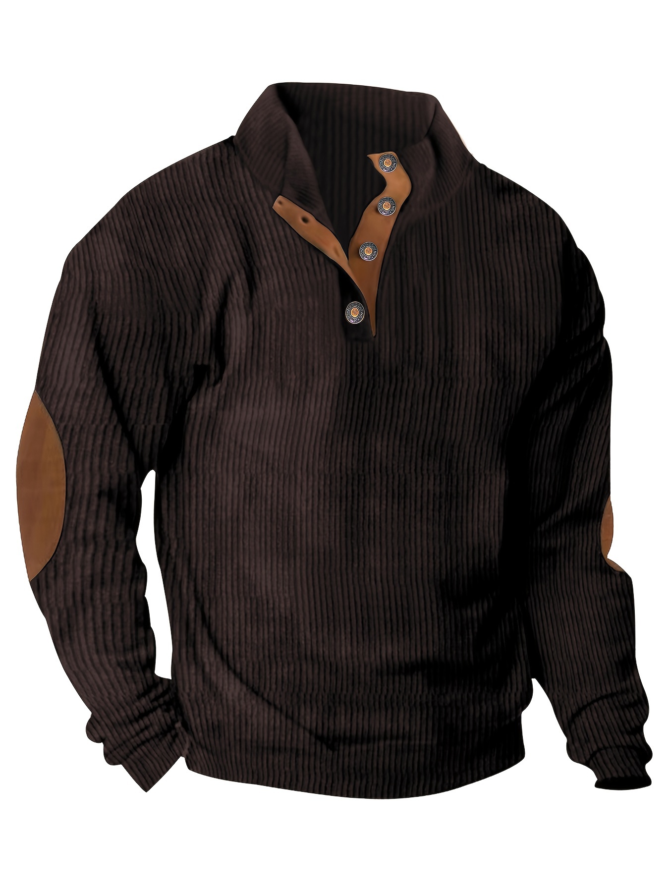 mens retro stand collar ribbed sweatshirt for men solid sweatshirts for spring fall long sleeve tops details 32