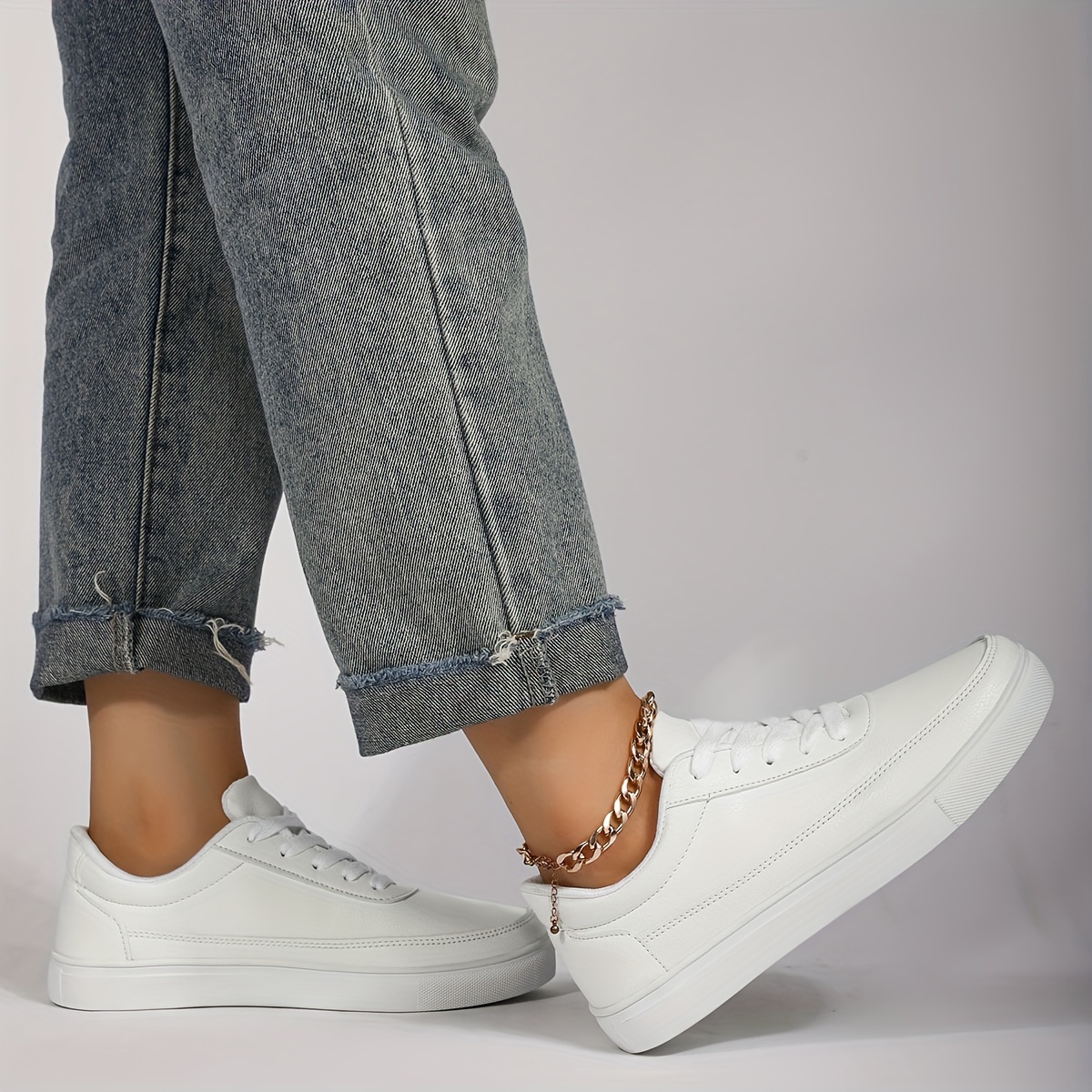 skate shoes men s solid color good grip breathable lace details 4