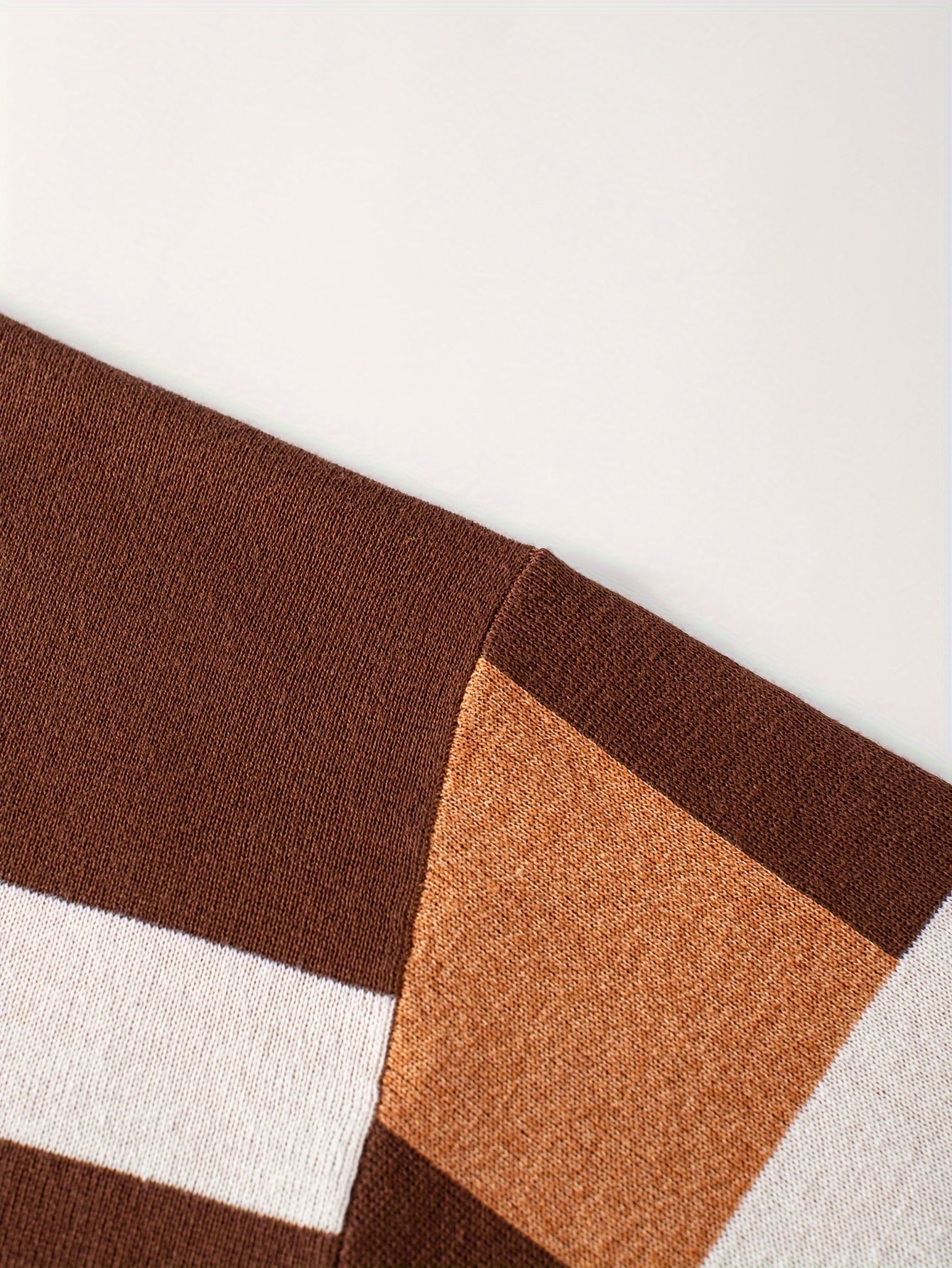 mens color block round neck sweater trendy stretch warm pullover for winter outdoor details 1