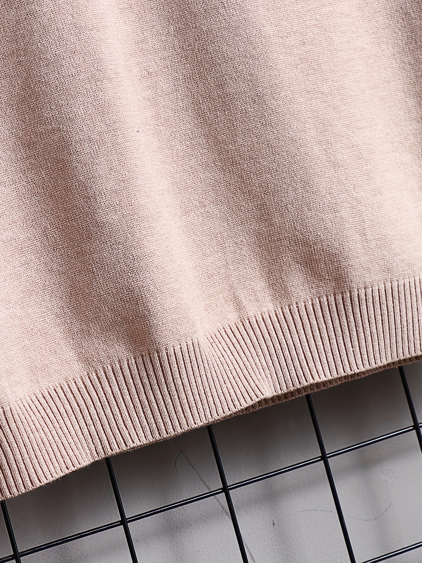 solid color lapel chic polo short sleeve shirt mens casual warm mid stretch v neck pullover sweater for spring fall details 10