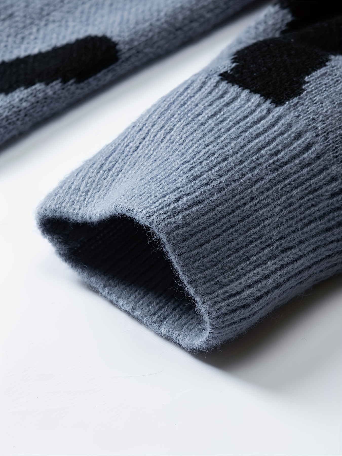 all match knitted letter print sweater mens casual warm slightly stretch crew neck pullover sweater for men fall winter details 6