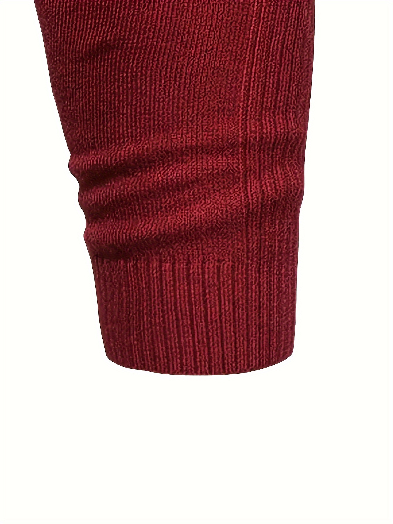 mens casual solid knitted sweater warm and stretchy crew neck pullover for fall and winter details 44