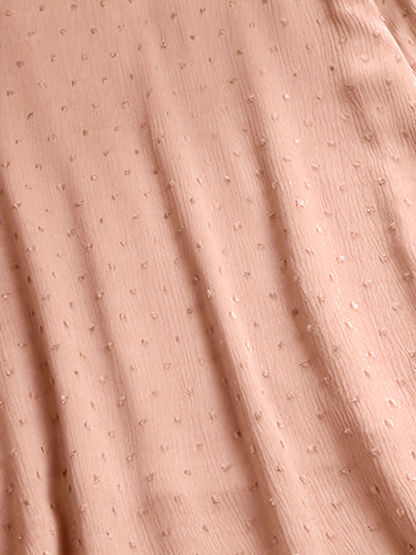 plus size hollow out button decor v neck 3 4 sleeve blouse womens plus ruffle hem casual blouse details 5