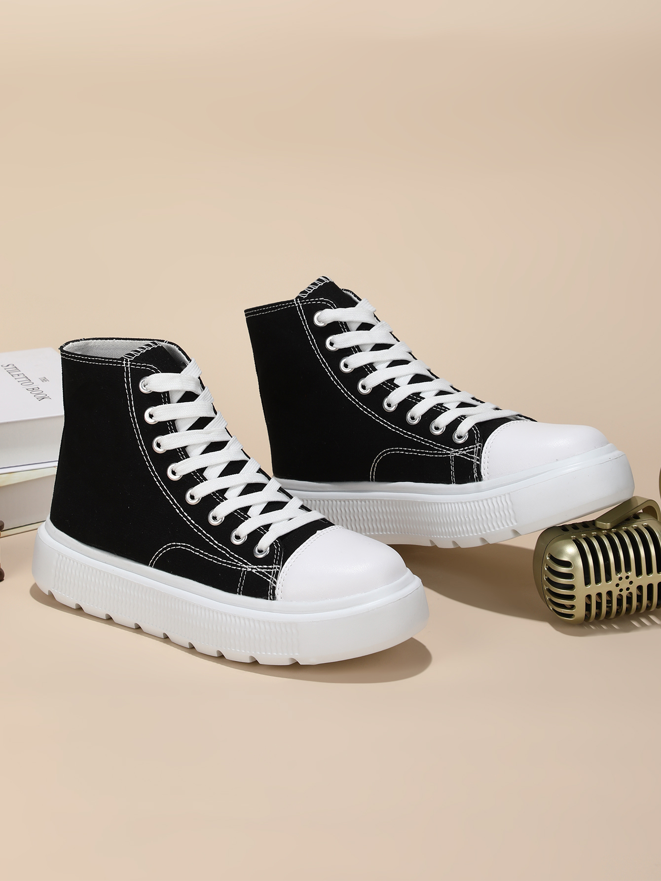 solid color casual shoes women s lace comfy platform soft details 4