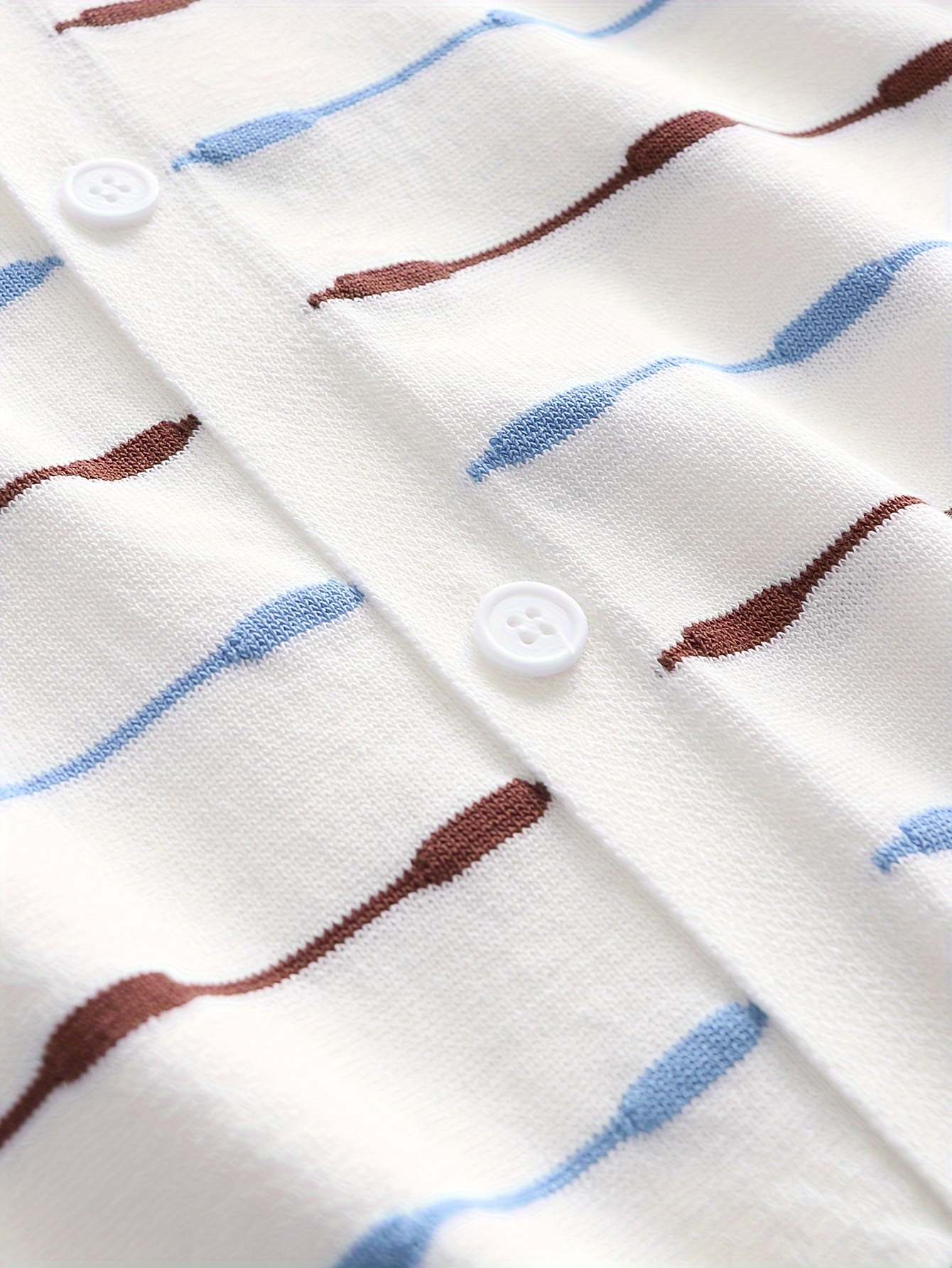 striped chic knit shirt mens casual lapel high stretch v neck cardigan for men winter fall details 3