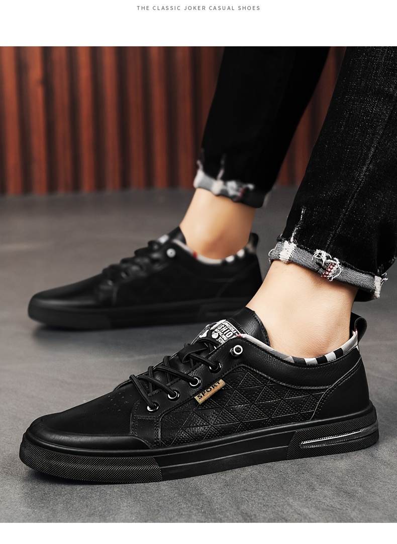 low top skateboard shoes men s trendy solid colour comfy non details 5