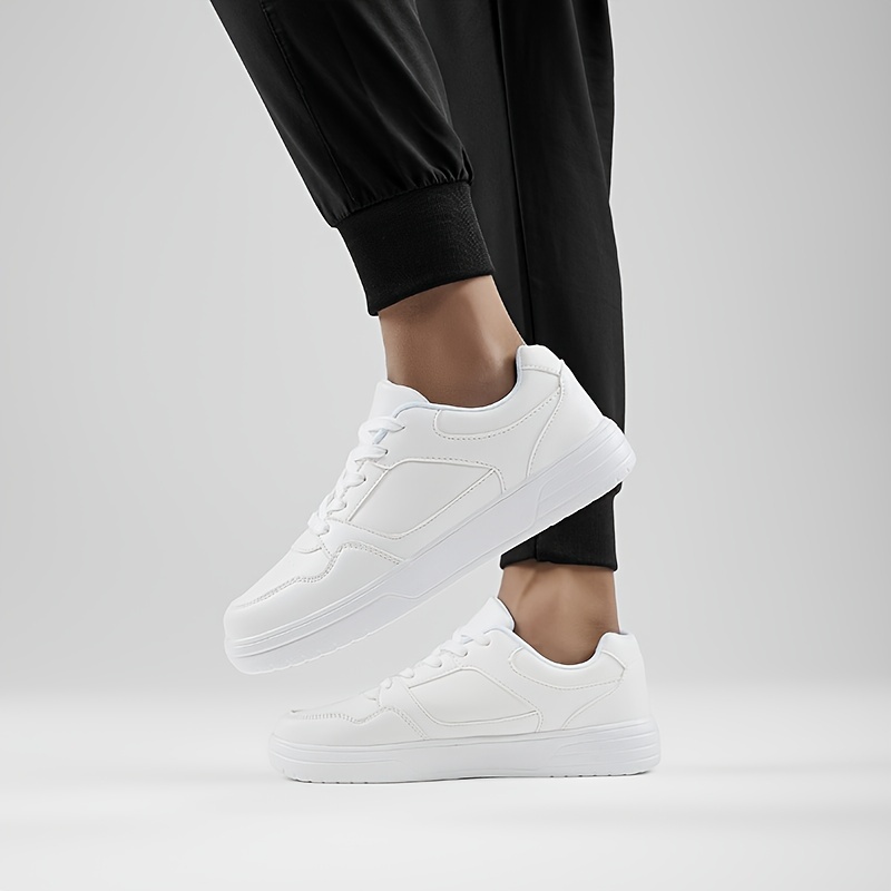 trendy skateboard shoes men s solid non slip lace outdoor details 1