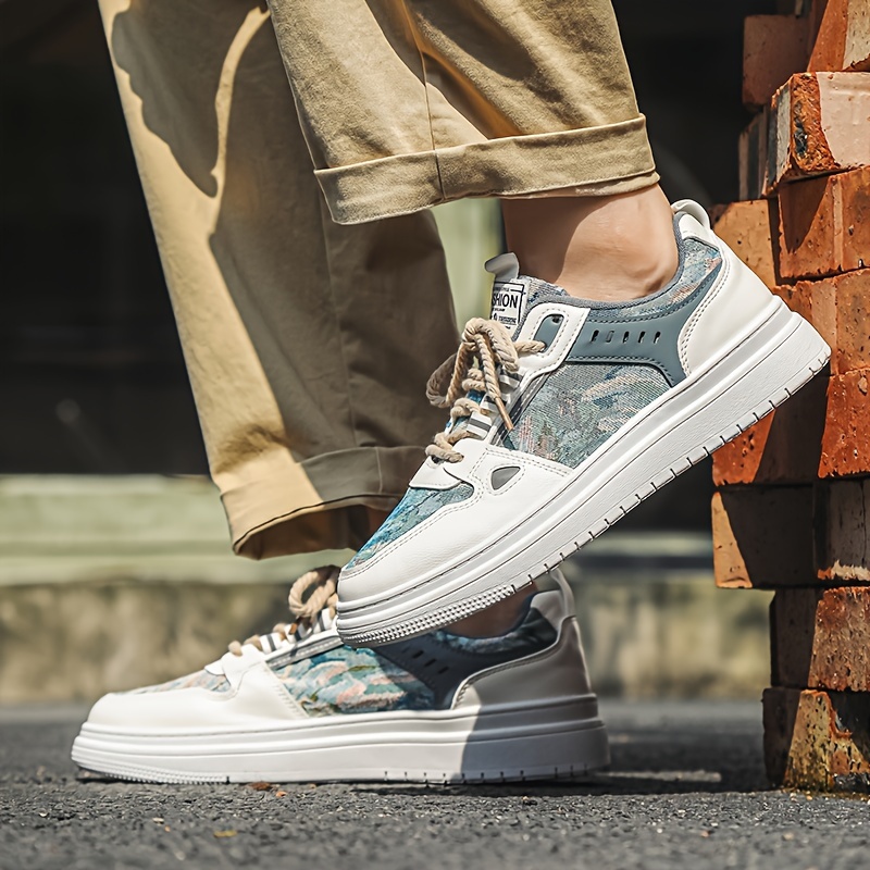 Mens Trendy Skateboard Shoes Lace Up Low Top Casual Sneakers For Outdoor Traveling Campus Walking Don t Miss These Great Deals Temu details 4